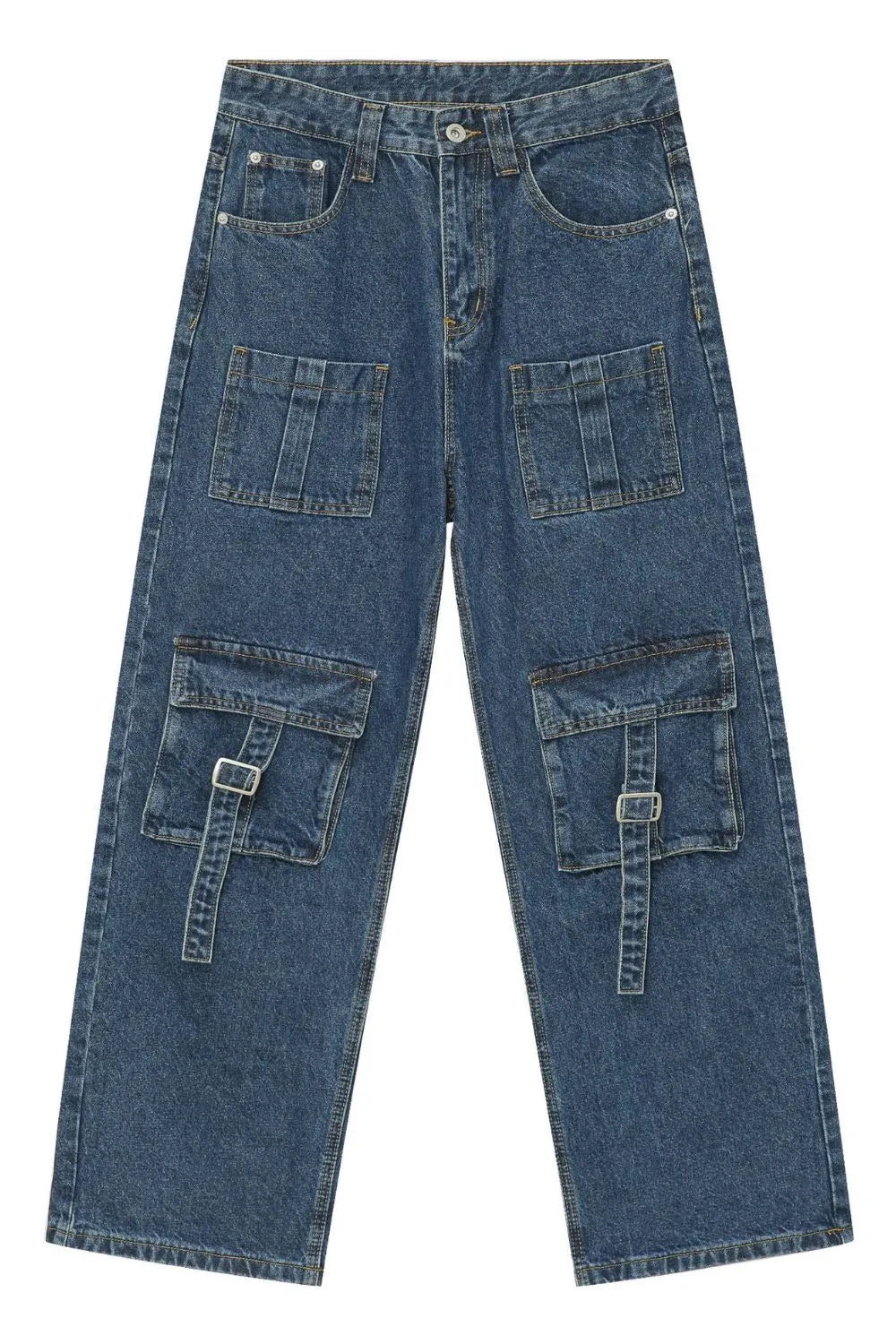 Jean homme taille mi-haute avec poches cargo Elégance District