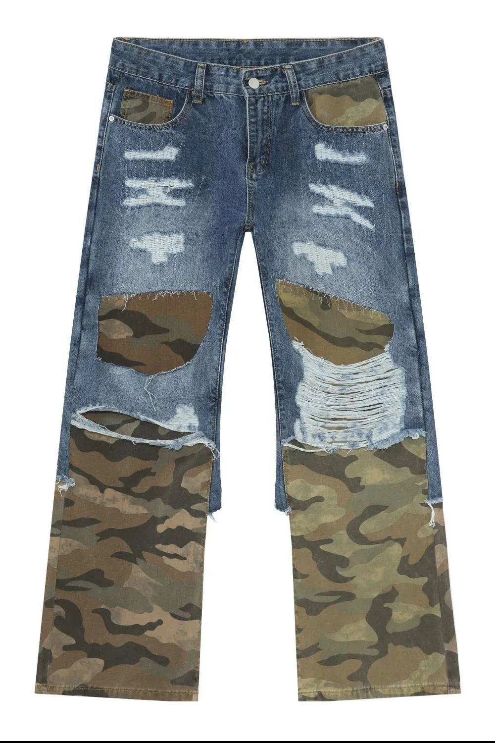 Jean camouflage délavé pour homme Elégance District