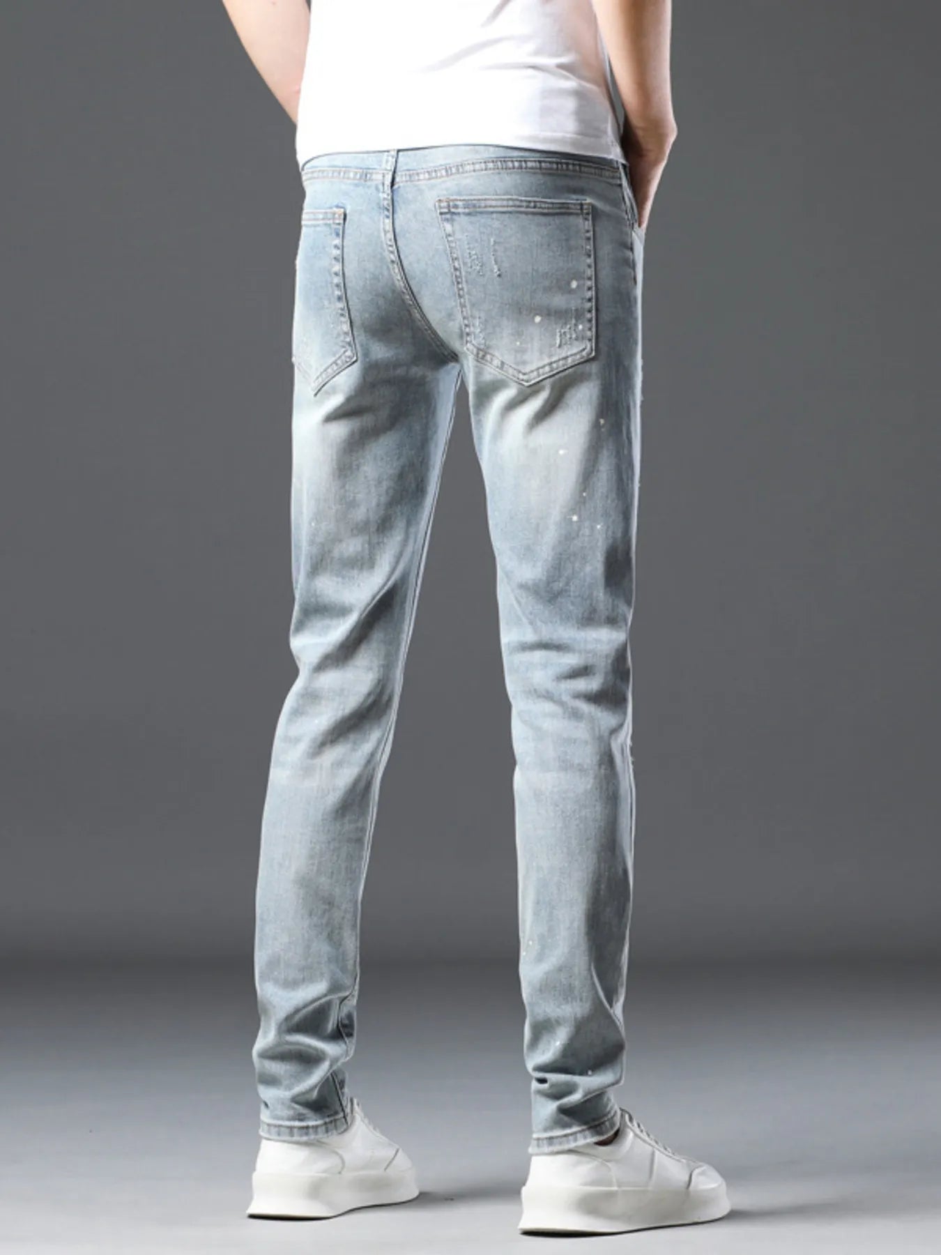 Jeans slim délavés pour hommes Elégance District