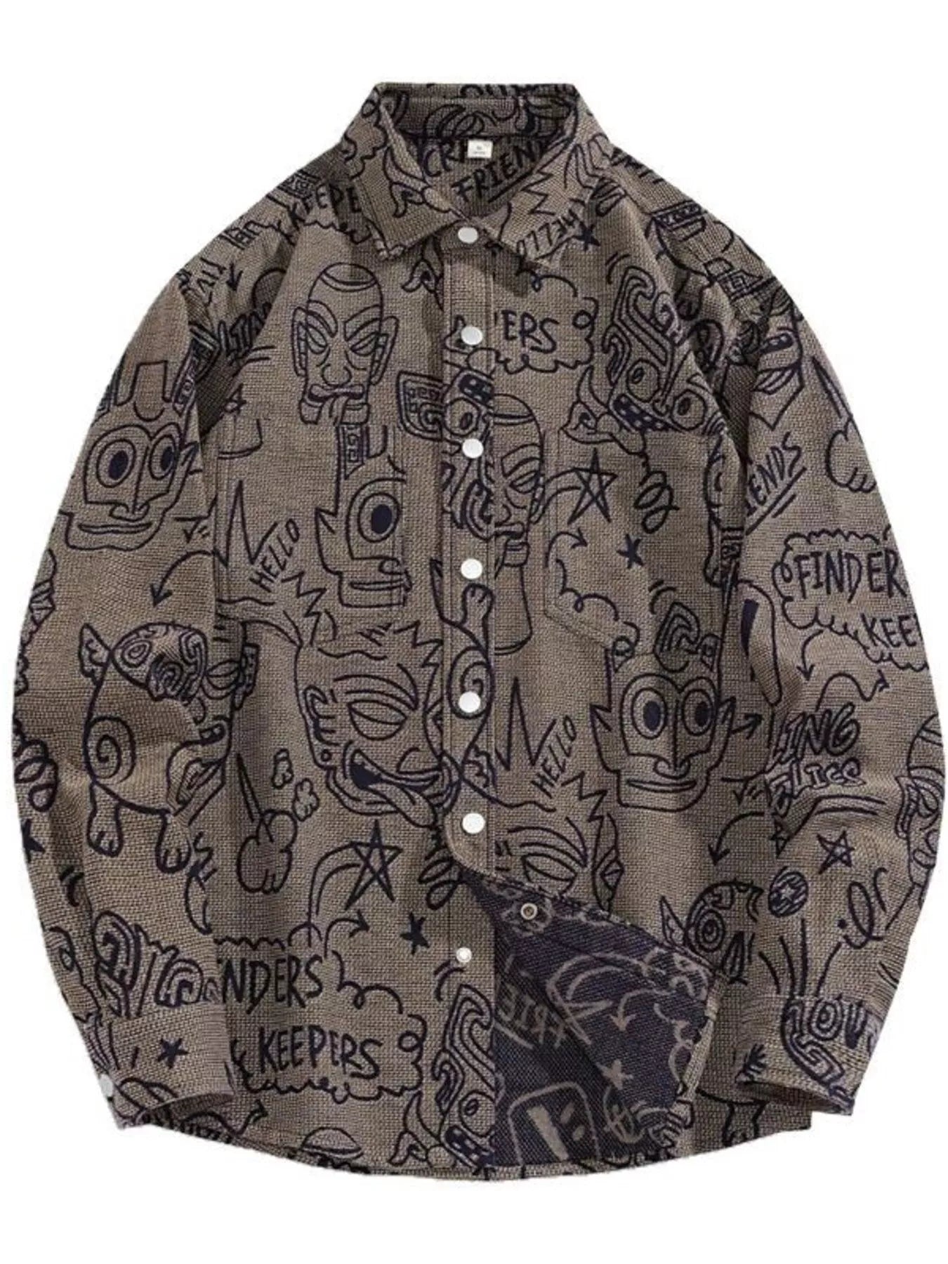 Chemise à manches longues boutonnée  grande taille   Elégance District