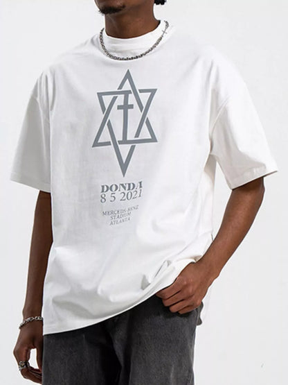 T-shirt  graphique à manches courtes et col rond pour homme. Elégance District