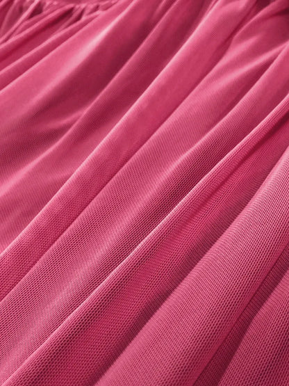 Robe maxi à bretelles froncées - Elégance District