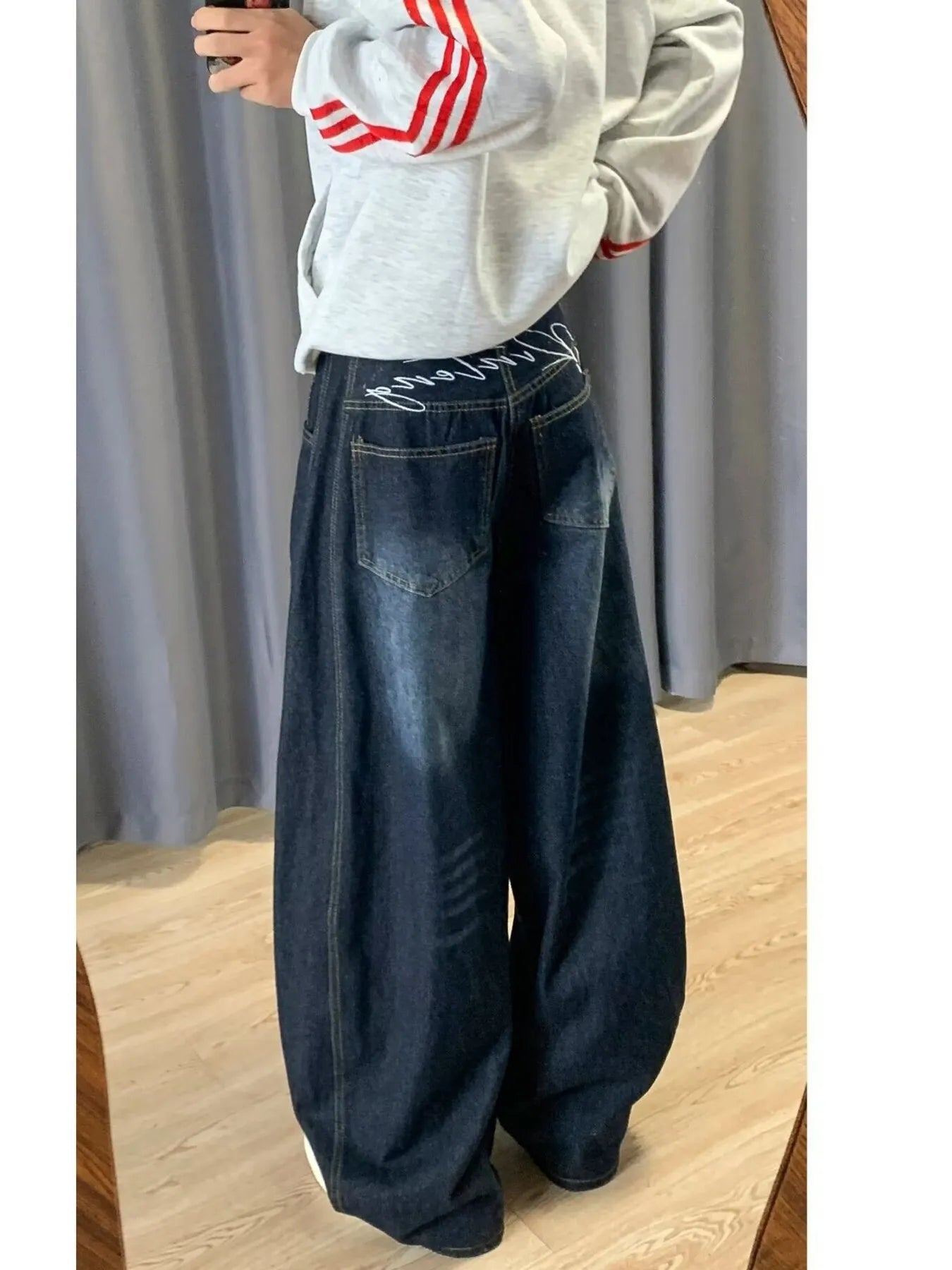 Jeans à jambes larges pour hommes, grandes tailles   Elégance District