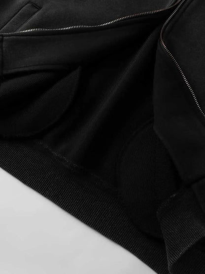 Sweat à capuche zippé avec cornes de diable   Elégance District
