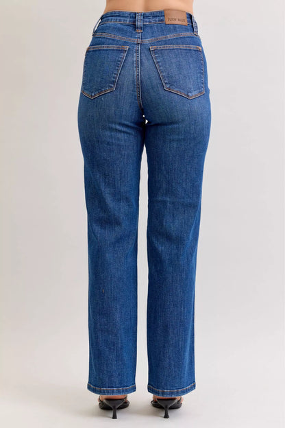 Jean droit taille haute gainant Judy Blue  Elégance District