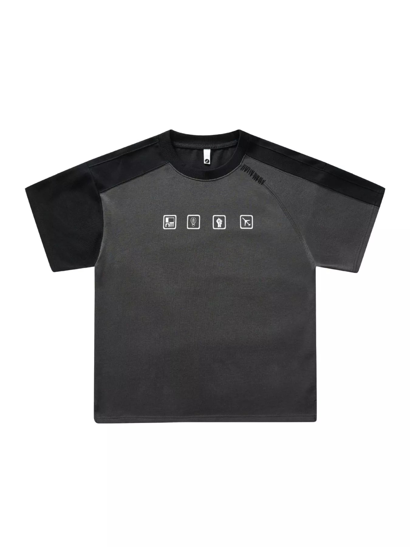 T-shirt décontracté à manches contrastées pour homme, grandes tailles