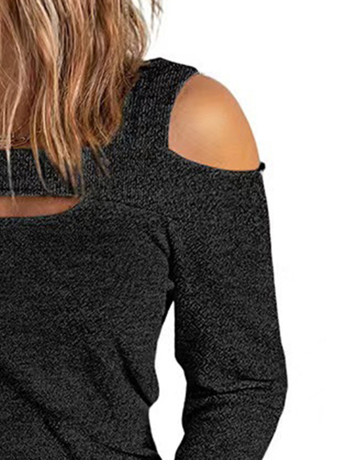 Blouse épaules dénudées à découpes intégrales - Élégance District 