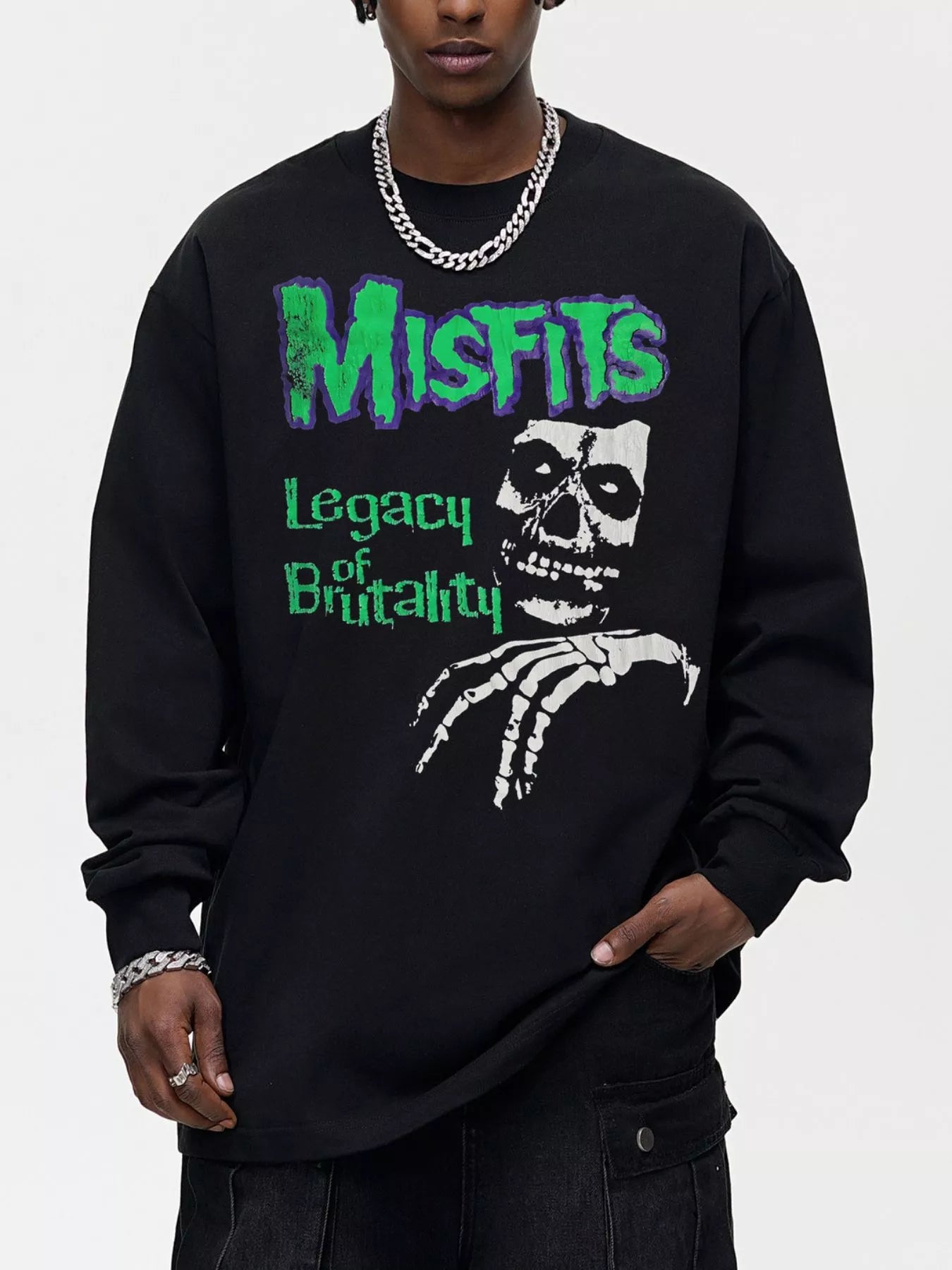 Sweat-shirt à manches longues pour homme avec motif  Elégance District