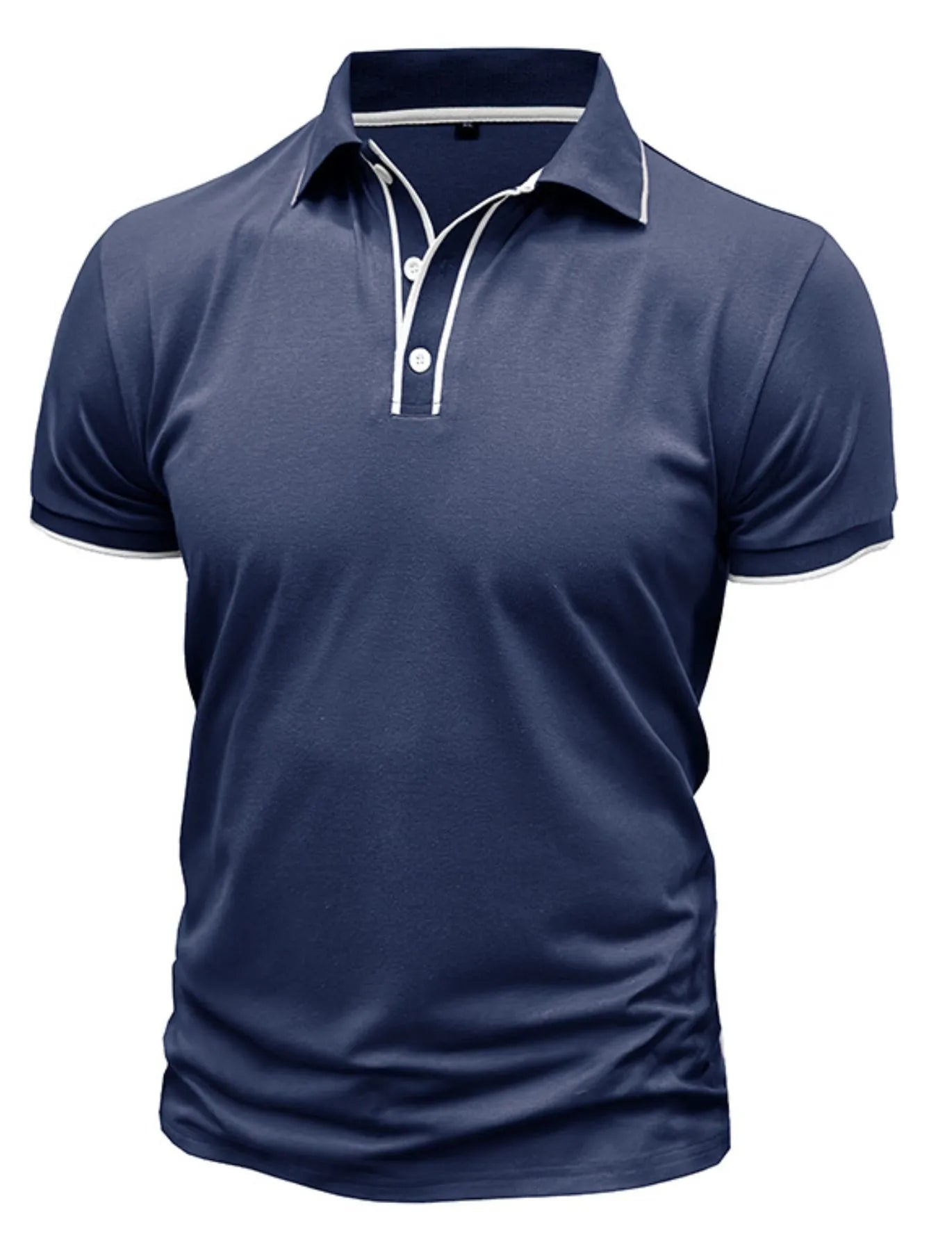 Polo homme coupe ajustée avec finitions contrastées   Elégance District
