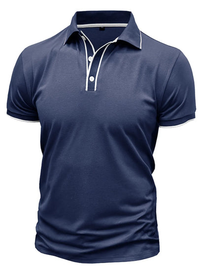 Polo homme coupe ajustée avec finitions contrastées   Elégance District