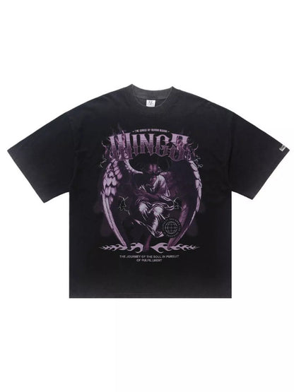 T-shirt oversize à manches courtes pour homme avec motif graphique