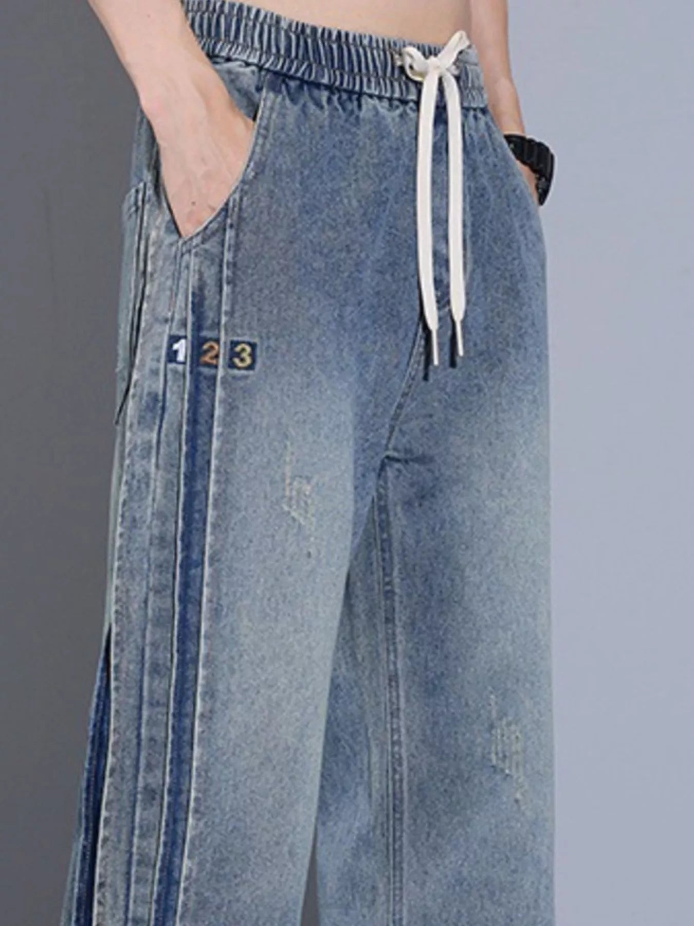 Jeans à jambes larges pour hommes, grandes tailles  Elégance District