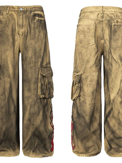 Jean cargo à jambes larges pour homme   Elégance District