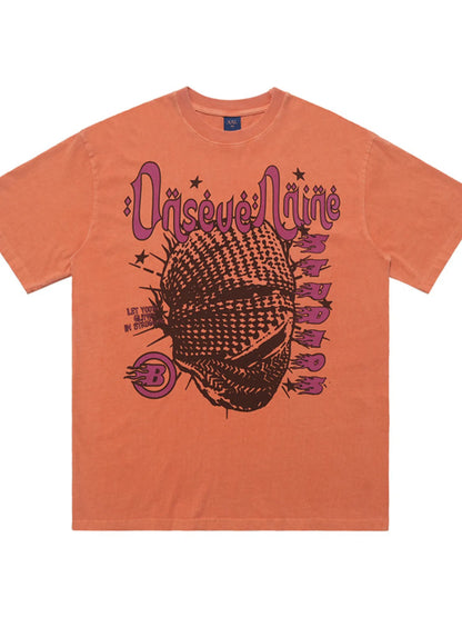 T-shirt à manches courtes et col rond pour homme avec motif graphique