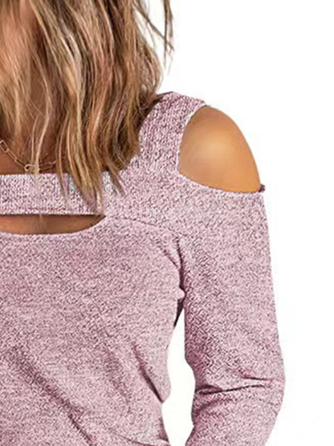 Blouse épaules dénudées à découpes intégrales - Élégance District 