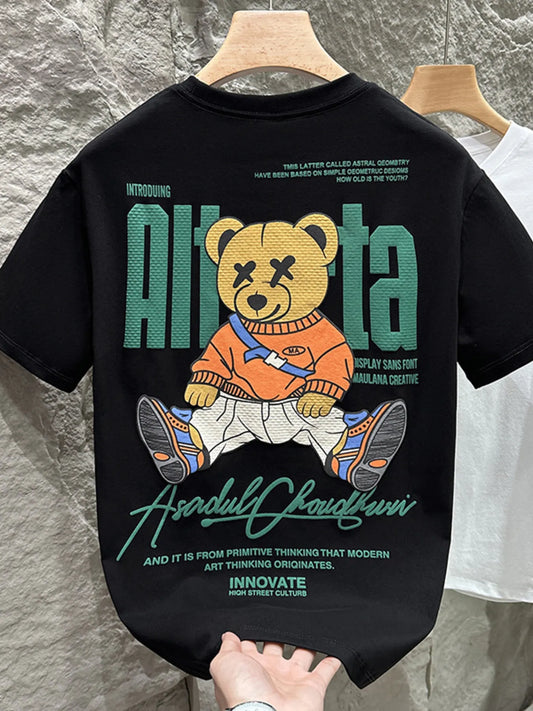 T-shirt à manches courtes  avec motif ours    Elégance District