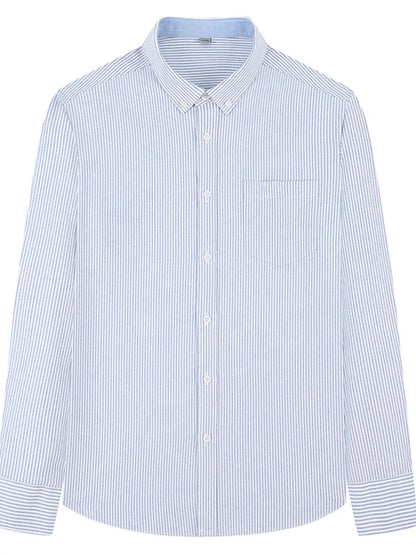Chemise rayée à manches longues , grandes tailles   Elégance District