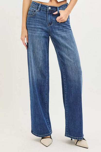 Jeans amples et décontractés RISEN avec poches   Elégance District