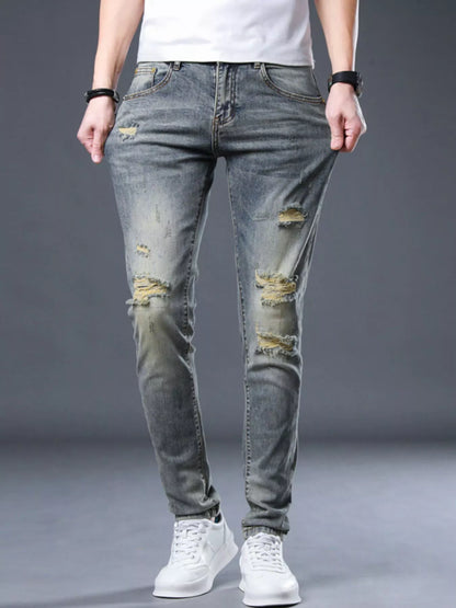 Jeans slim délavés pour hommes   Elégance District