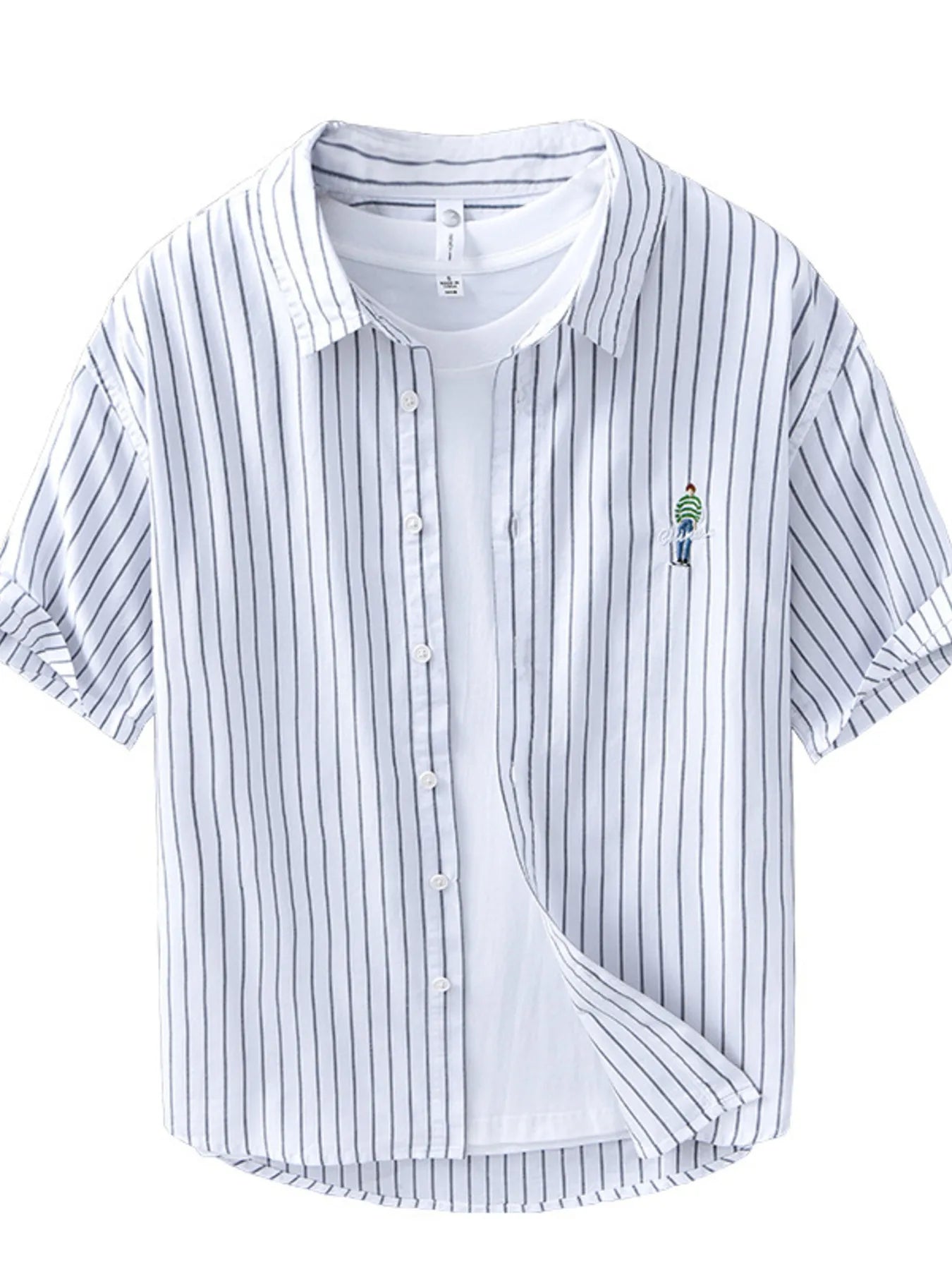 Chemise rayée manches longues homme grande taille - Élégance District