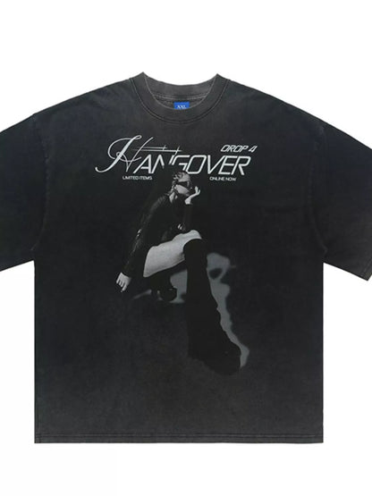 T-shirt à manches courtes et col rond pour homme avec motif graphique