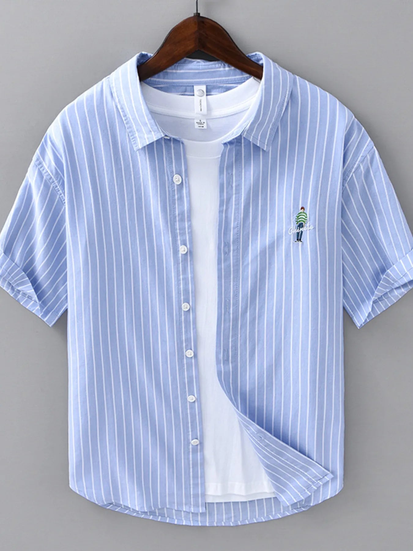Chemise rayée manches longues homme grande taille - Élégance District
