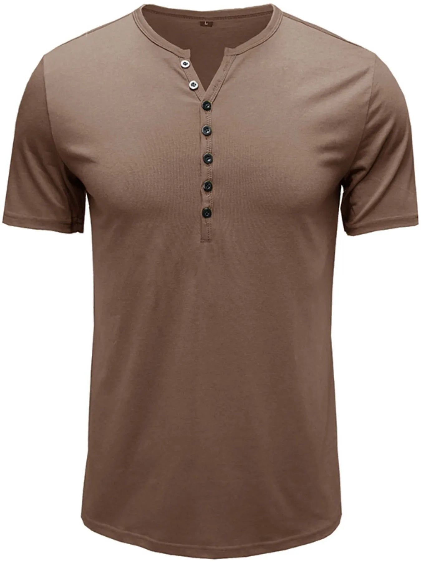 Polo Henley classique à manches courtes pour homme    Elégance District