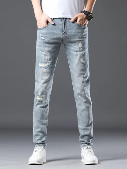 Jeans slim délavés pour hommes   Elégance District