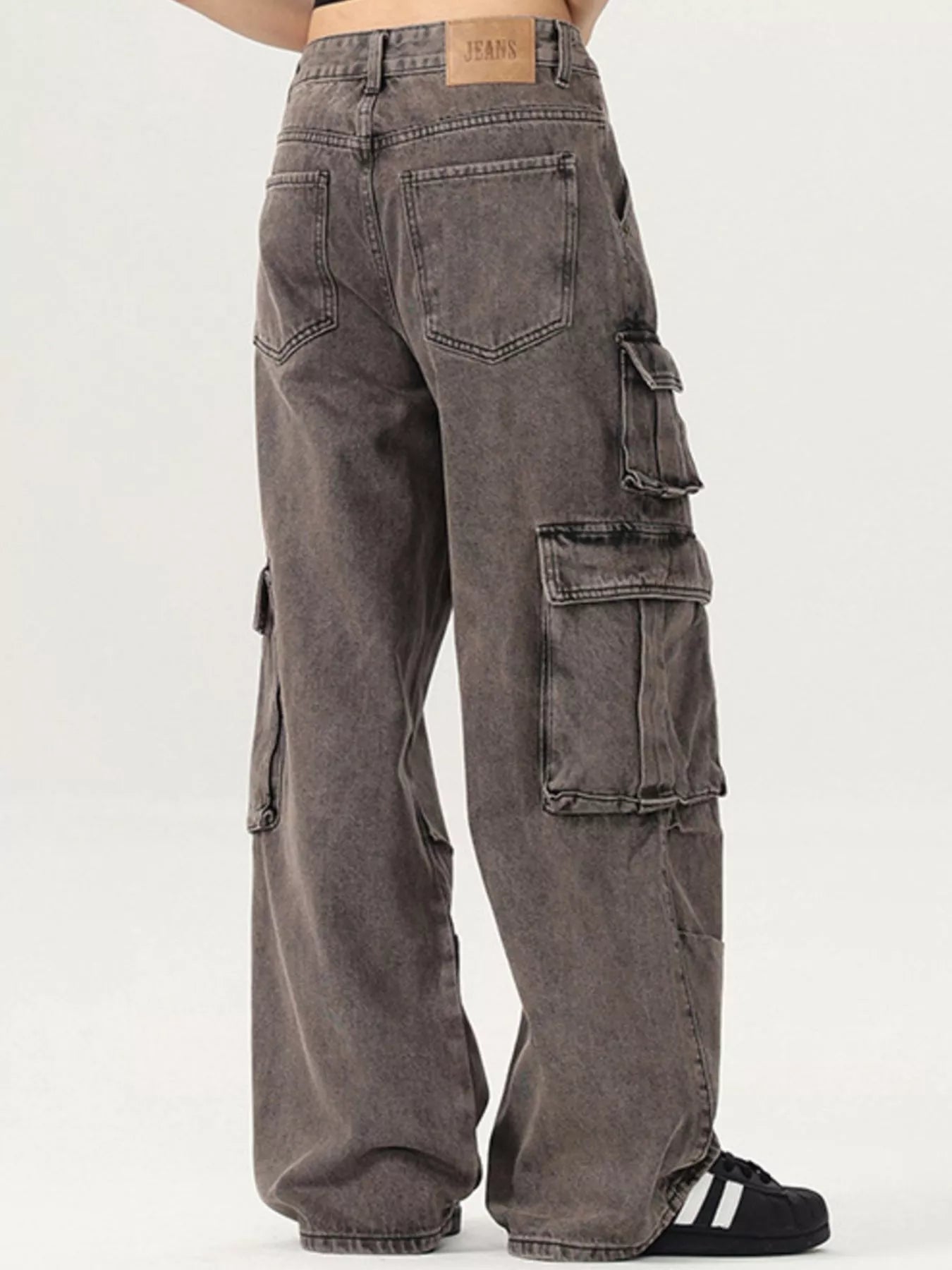 Jeans cargo délavés vintage pour hommes   Elégance District