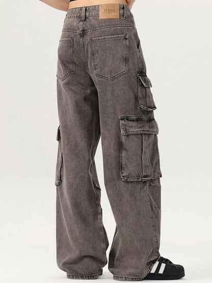 Jeans cargo délavés vintage pour hommes   Elégance District