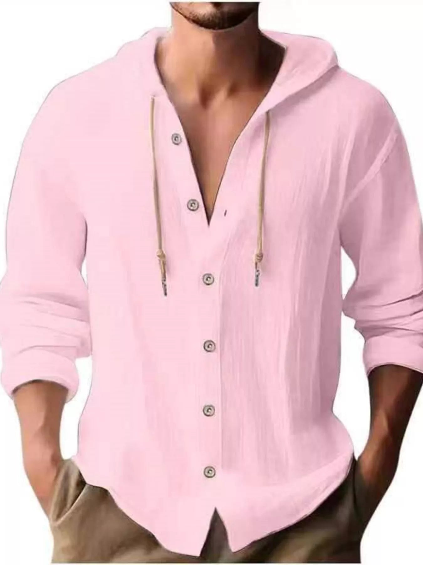 Chemise Homme Capuche Boutonnée Grande Taille    Elégance District