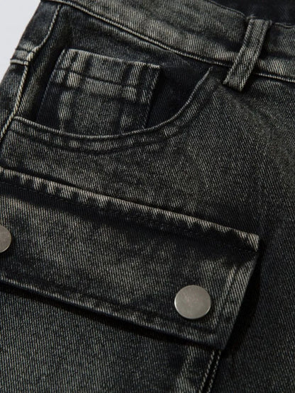 Jean cargo à jambes larges pour hommes  Elégance District