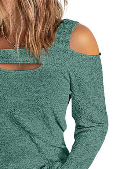 Blouse épaules dénudées à découpes intégrales - Élégance District 