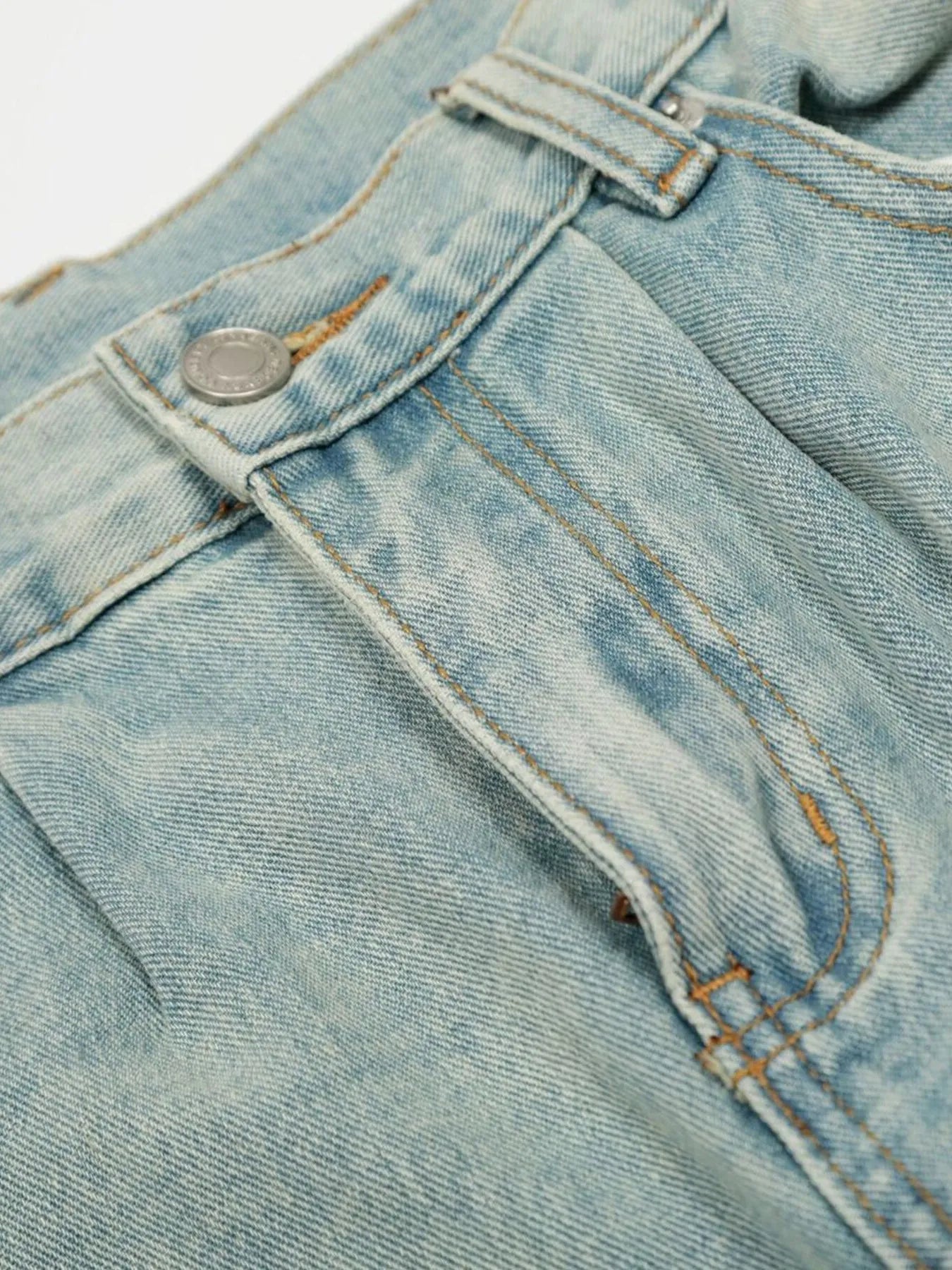 Jean délavé à jambes larges pour hommes   Elégance District