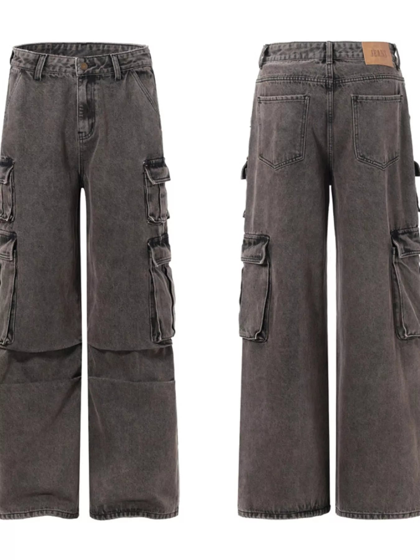 Jeans cargo délavés vintage pour hommes   Elégance District