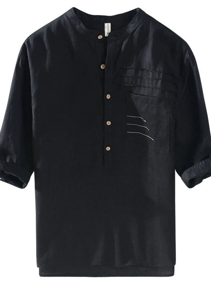 Chemise à manches courtes boutonnée grande taille pour homme   Elégance District