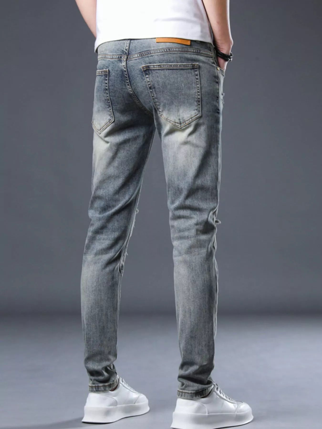 Jeans slim délavés pour hommes   Elégance District