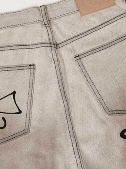 Jean ample pour hommes avec motifs graffiti   Elégance District