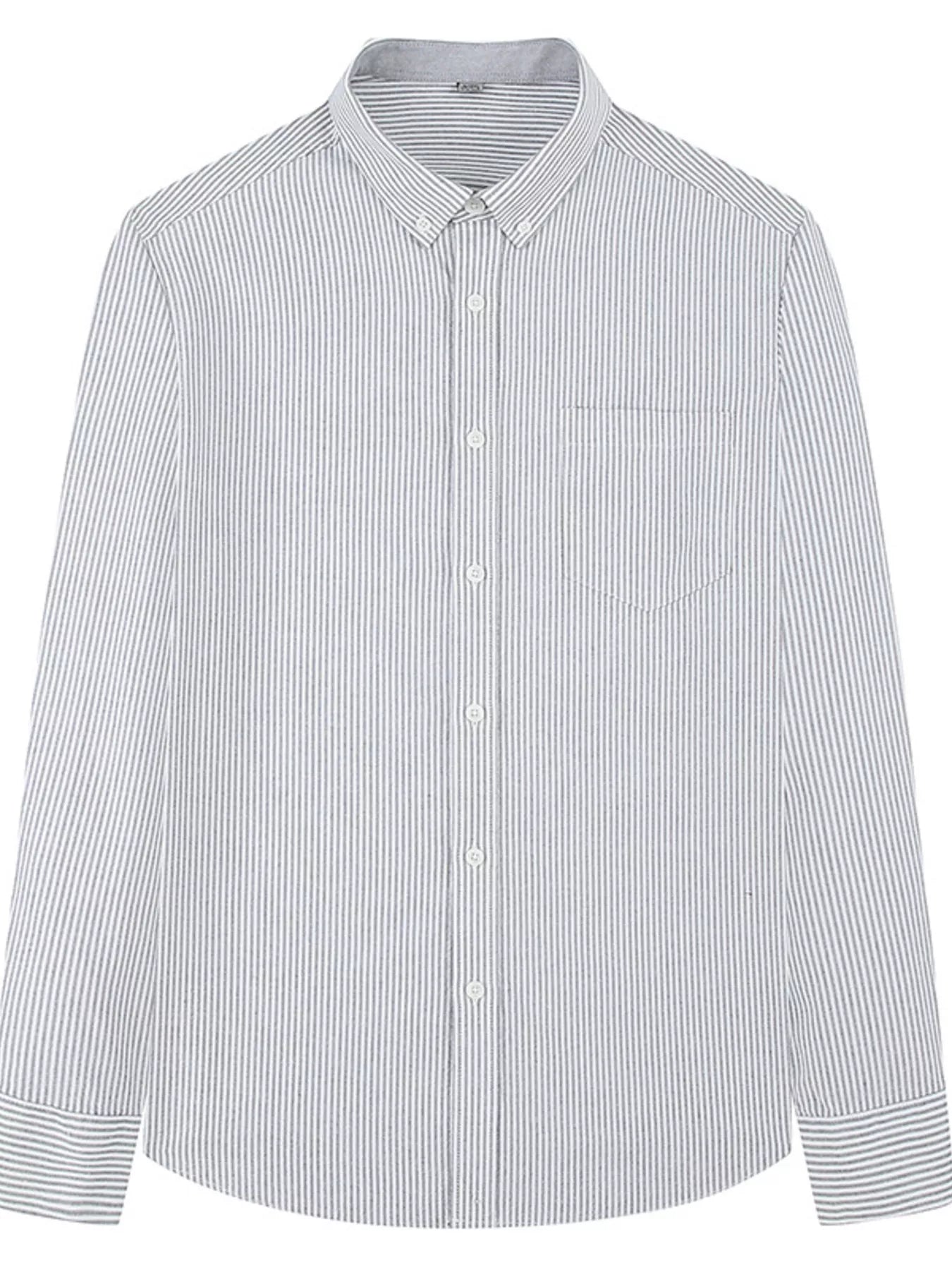 Chemise rayée à manches longues , grandes tailles   Elégance District
