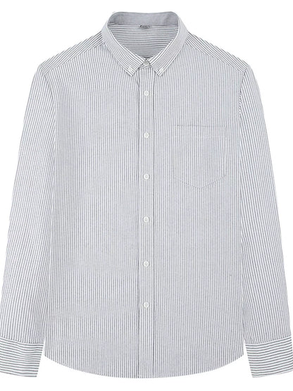 Chemise rayée à manches longues , grandes tailles   Elégance District