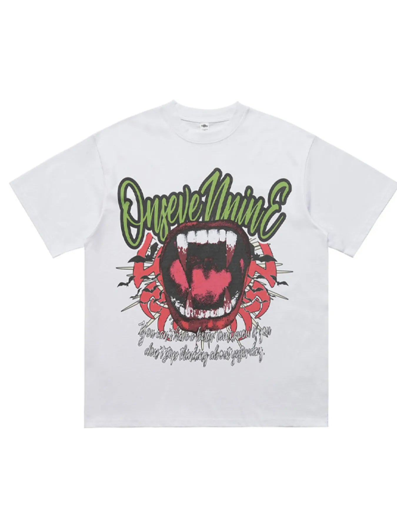 T-shirt oversize à col rond avec motif graphique   Elégance District