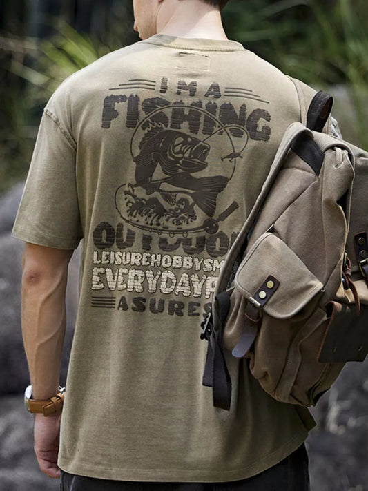 T-shirt à col rond avec motif de lettres   Elégance District