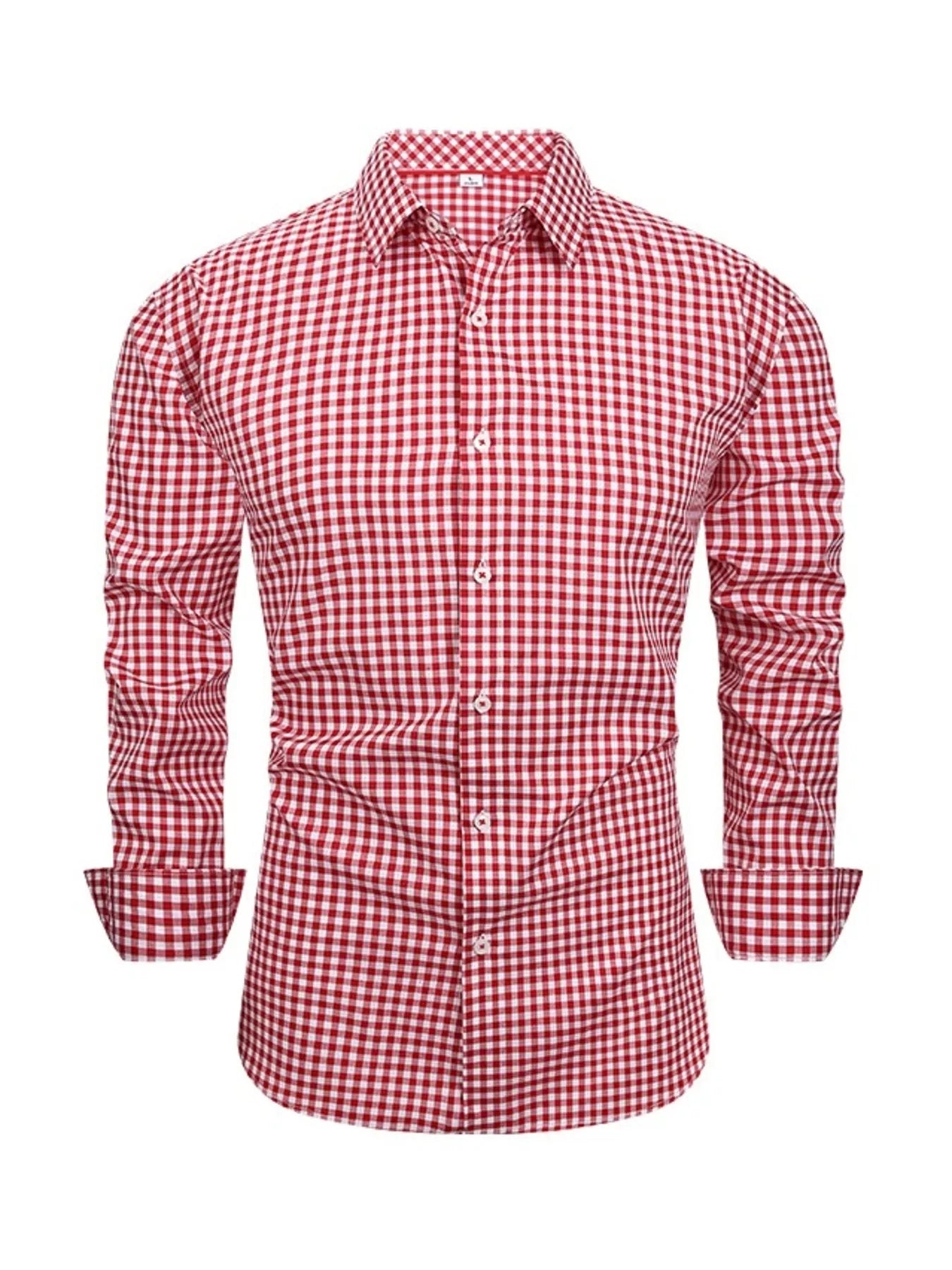 Chemise vichy à manches longues, coupe classique, Elégance District