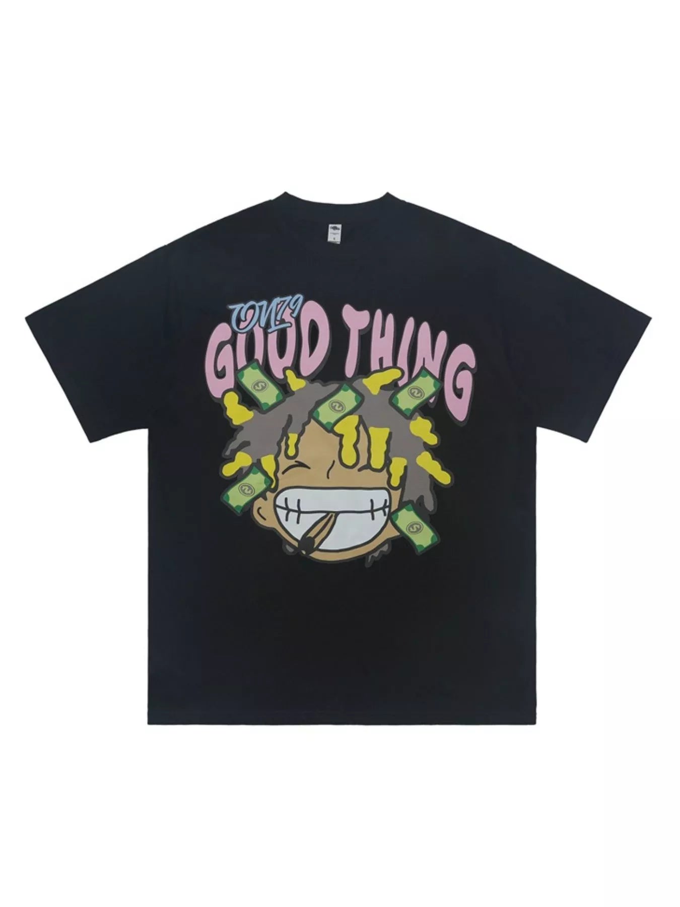 T-shirt décontracté à col rond avec motif graphique   Elégance District