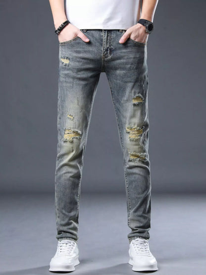 Jeans slim délavés pour hommes   Elégance District