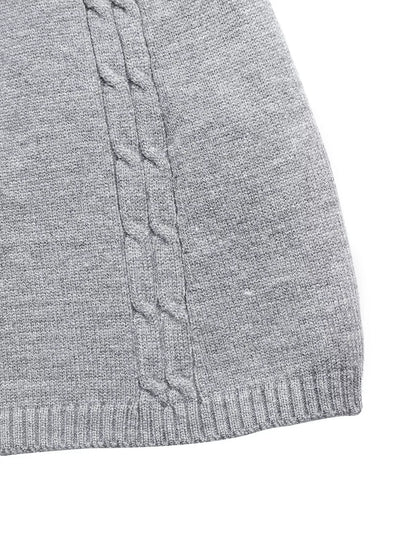 Robe pull trapèze en maille torsadée  Elégance District