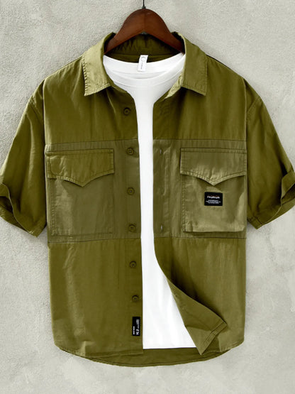 Chemise à manches courtes boutonnée pour homme grande taille   Elégance District