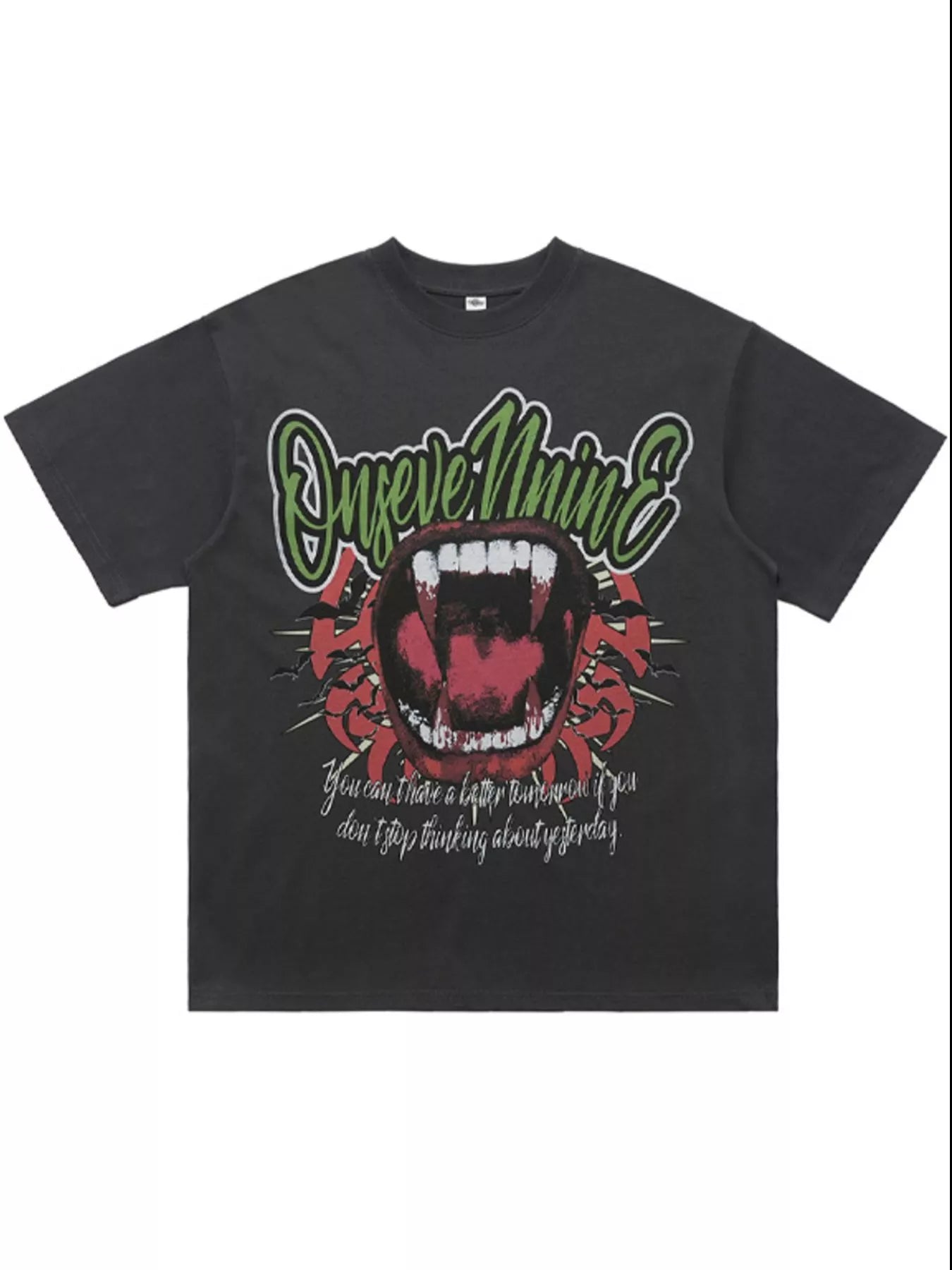 T-shirt oversize à col rond avec motif graphique   Elégance District
