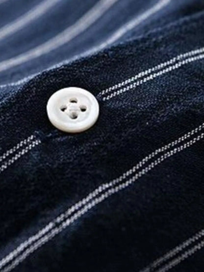 Chemise à rayures à manches longues pour homme grande taille    Elégance District