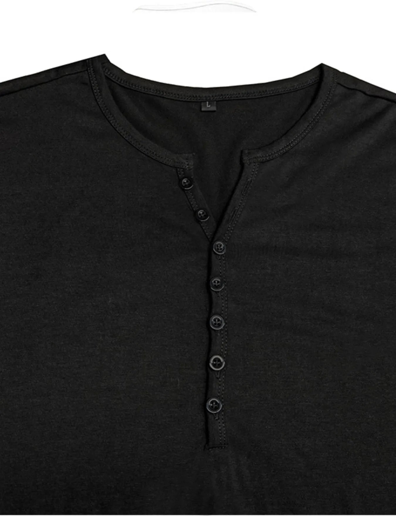 Polo Henley classique à manches courtes pour homme    Elégance District